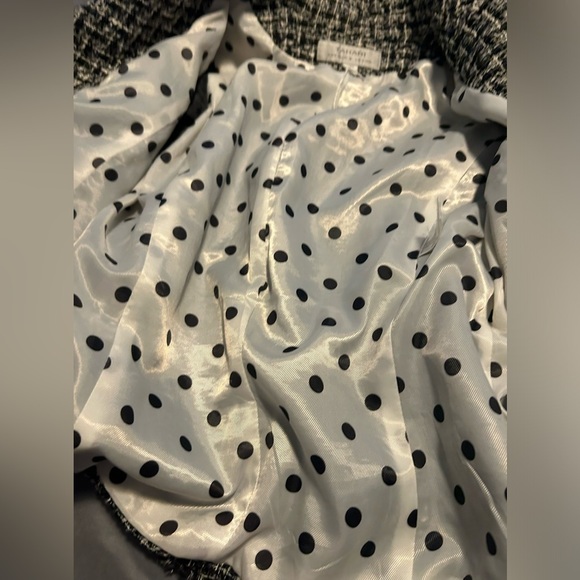 50%off w♥️ Tahari Arthur S. Levine B/W Checks Long Sleeve Boucle Jacket ♥️ #57 - Picture 4 of 10